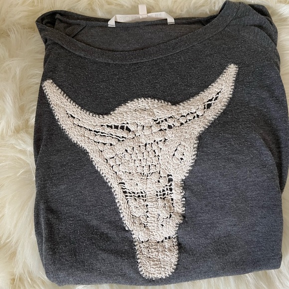 Rachel Roy Grey w/Embroidered Knit Antler Skull - Picture 7 of 8